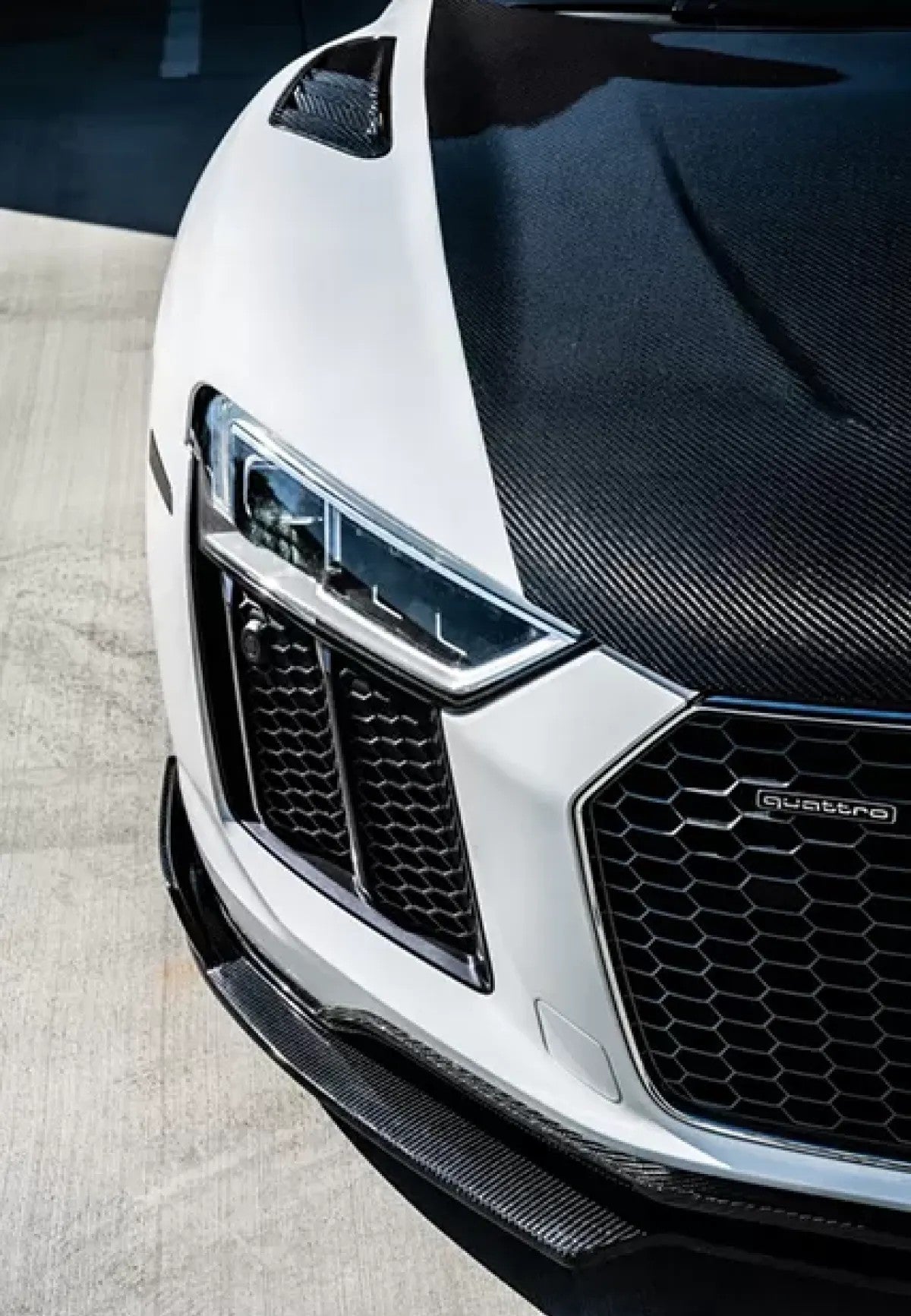 1016 Industries 2x2 Carbon Fiber Race Hood Audi R8 2017+
