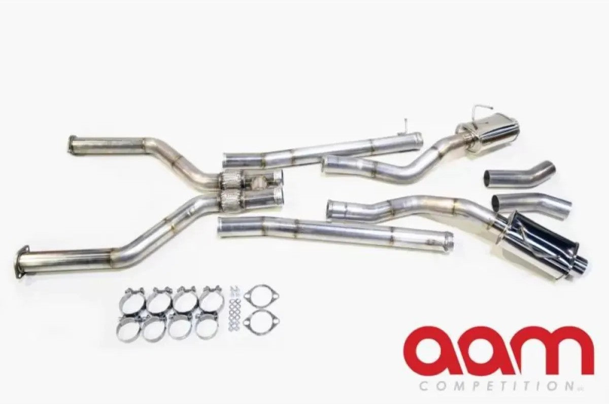 AAM Competition 3" True Dual Exhaust System with 5" Polished Tips Infiniti Q50 | Q60 2015-2023